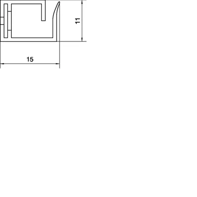 VK-flex 10 comb channel L=250mm gris