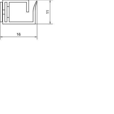 VK-flex 10 comb channel L=250mm self-adhesive grey