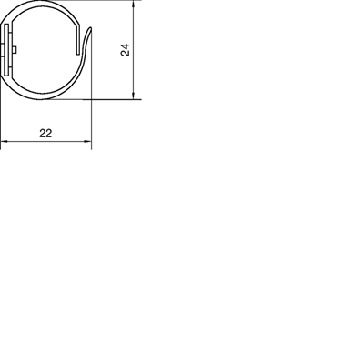 VK flex 20 Kammkanallänge 500 mm grau