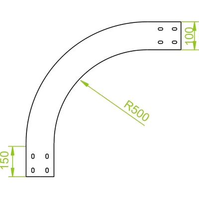 Vnější ohyb 90° LZKSC200H100N