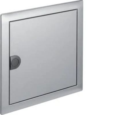 VOLTA Cover frame with door 1R/12M stainless steel