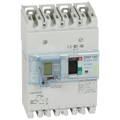 Vypínač napájeníDPX3 160+BL.R 4P 125A 16KA