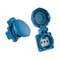 VZ-Einbausteckdose mit Erdung, 16 A, 250 V, blau, IP67