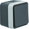 W.1 1-gang push-button switch, 1-pole IP55 grey