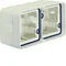 W.1 2-gang horizontal surface-mounted box 4 inputs IP55 white