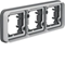 W.1 2-gang vertical frame for flush mounting IP55 grey