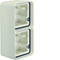 W.1 2-gang vertical surface-mounted box 2 inputs IP55 white