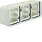 W.1 3fach horizontale Aufputzdose 2 Eingänge IP55 weiß