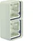 W.1 Boîte saillie verticale 2 postes 2 entrées IP55 blanc