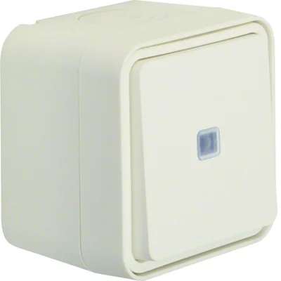W.1 Bouton poussoir universel avec rétroéclairage complet IP55 blanc