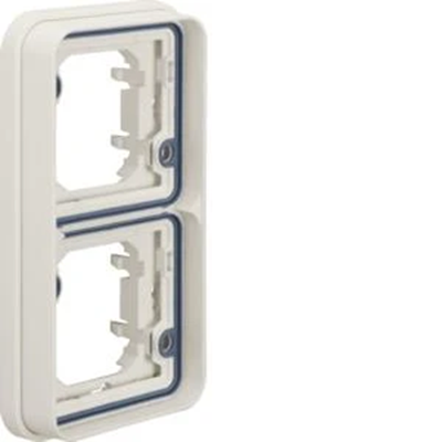 W.1 Cadre horizontal 3 postes pour montage encastré IP55 blanc