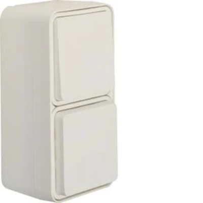 W.1 Connecteur universel avec prise SCHUKO vertical complet IP55 blanc