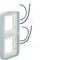 W.1 Cornice 2 posti con retroilluminazione bianca 230V 0,6 mA per scatole n/t IP55