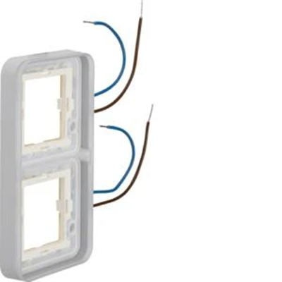 W.1 Double cadre avec rétroéclairage blanc 230V 0,6 mA pour boîtes de jonction IP55