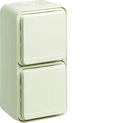 W.1 Earthed 2-way socket with cover IP55 grey