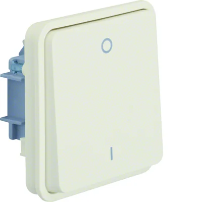 W.1 interruptor de 2 polos con impresión "0/1", IP55 blanco