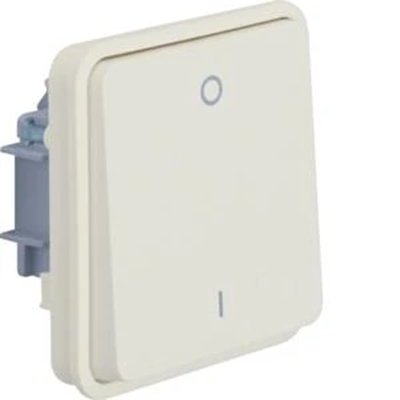 W.1 interruptor de 2 polos con impresión "0/1", IP55 blanco