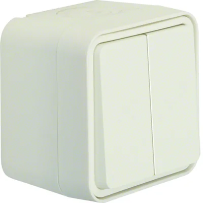 W.1 Interruptor de vela, terminales de entrada comunes, completo IP55 blanco