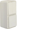 W.1 Interruptor serie con toma SCHUKO, vertical, completo, IP55, blanco