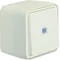 W.1 Interruptor universal con control retroiluminado, completo IP55 blanco