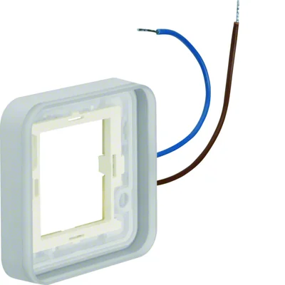 W.1 Marco de 1 vía con retroiluminación blanca 230V 0,3 mA para cajas n/t IP55