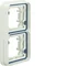 W.1 Marco horizontal de 3 elementos para empotrar IP55 blanco