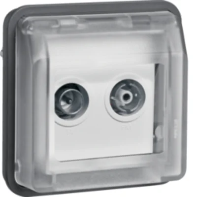 W.1 Moduł gniazdo antenowe RTV końcowe z pokrywą IP55 szary