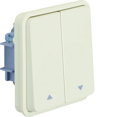 W.1 Module bouton-poussoir volet interrupteur blanc IP55