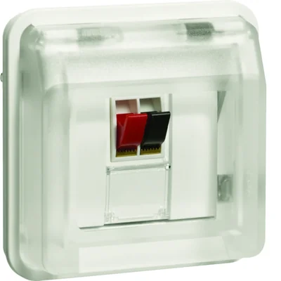 W.1 Module single speaker socket with cover IP55 white
