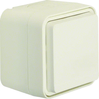 W.1 presa Schuko 2P+Z con copricontatti, completa IP55 bianco