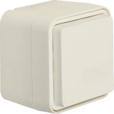 W.1 Prise Schuko 2P+T avec volets de contact complet IP55 blanc