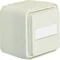 W.1 Pulsador universal, campo de descripción iluminado, completo, IP55, blanco