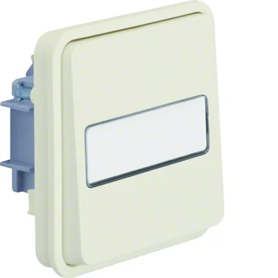 W.1 Pulsante unipolare con campo descrizione IP55 illuminato, bianco