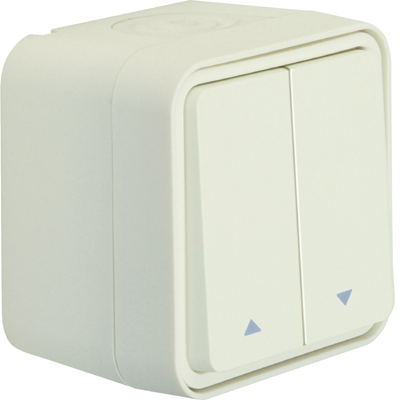 W.1 Push-button shutter switch IP55 white