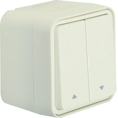 W.1 Push-button shutter switch IP55 white