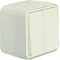 W.1 Push-button switch, separate input terminals, complete IP55 white