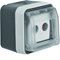 W.1 R+TV pass-through antenna socket 10dB with cover complete IP55 gray