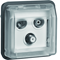 W.1 RTV-SAT terminal socket module with cover IP55 grey