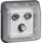 W.1 RTV-SAT terminal socket module with cover IP55 grey
