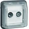W.1 RTV terminal socket module with cover IP55 grey