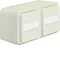 W.1 Schuko 2P+E complete double horizontal socket with description field IP55 white