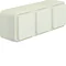 W.1 Schuko socket 2P+E complete 3-way horizontal 2 inputs IP55 white
