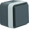 W.1 Schuko socket 2P+E complete IP55 gray