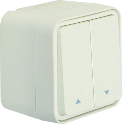 W.1 Shutter switch with "arrow" symbols, complete IP55 white
