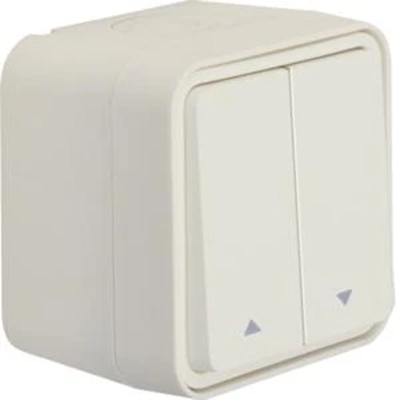 W.1 Shutter switch with "arrow" symbols, complete IP55 white