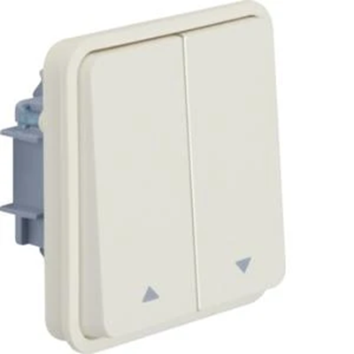 W.1 Shutter switch with "arrow" symbols printed IP55 white