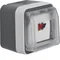 W.1 Single loudspeaker socket with cover complete IP55 grey
