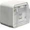 W.1 Socket UAE 8-pole RJ45 category 6 with cover complete IP55 white