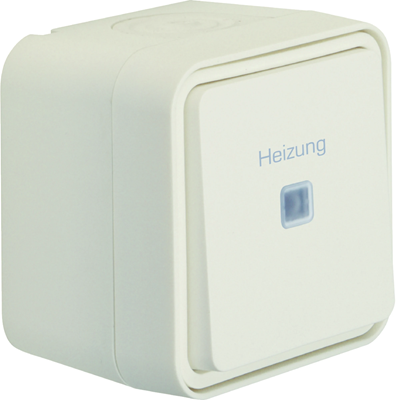 W.1 Universal connector with "Heizung" print complete IP55 white