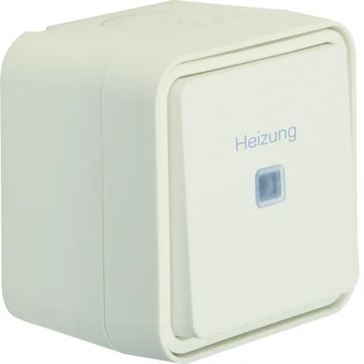 W.1 Universal connector with "Heizung" print complete IP55 white